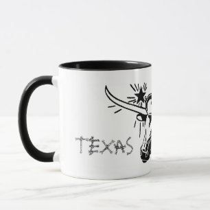 Caneca Laredo Texas Longhorn Cerâmica Mug