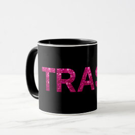 Caneca Largura Rosa Quente de Lixo