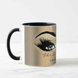 Caneca Lashes Extensão Makeup Studio EyesSepia Dourada