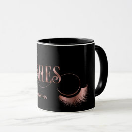 Caneca Lashes Moderno Rosa, Artista de maquiagem da tipog