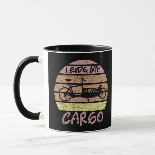 Caneca Lastenrad im Sonnenuntergang, Retro, Cargobike Tas (Esquerda)