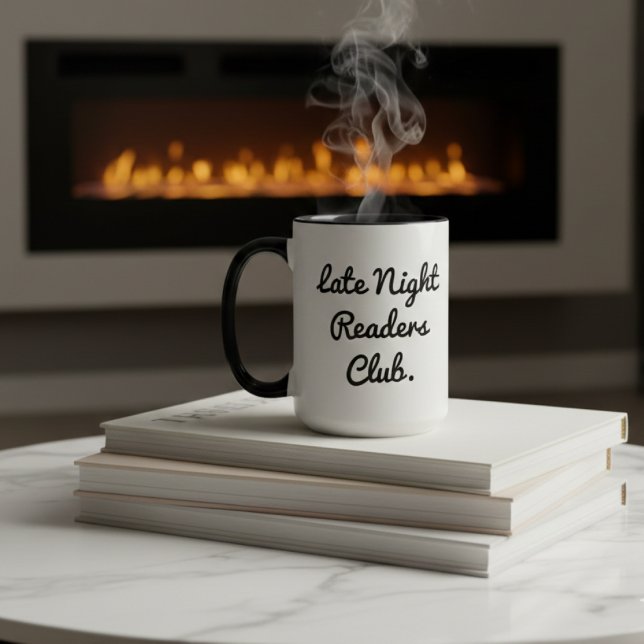 Caneca Late Night Readers Club Coffee Tea Mug (Criador carregado)