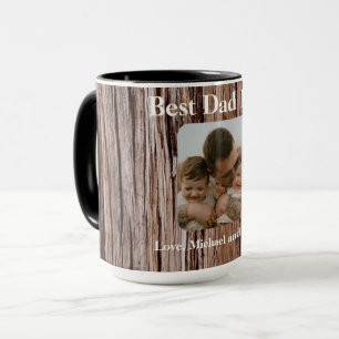 Caneca Latido de cedro russo, padrão natural de árvore ao