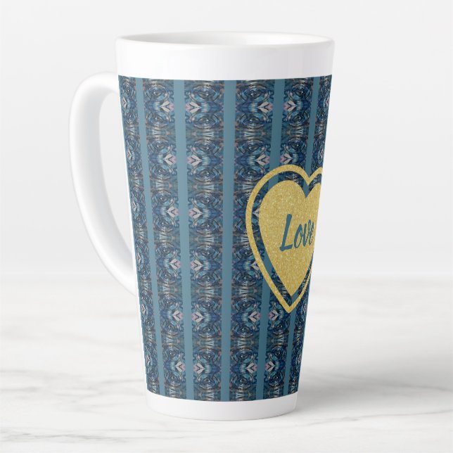 Caneca Latte Tirada de Azul pela Poeta Adiela Akoo (Ângulo esquerdo)