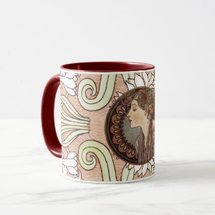 Caneca Laurel por Alphonse Mucha