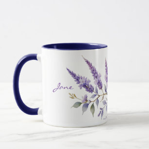 Caneca Lavanda de Aquarela