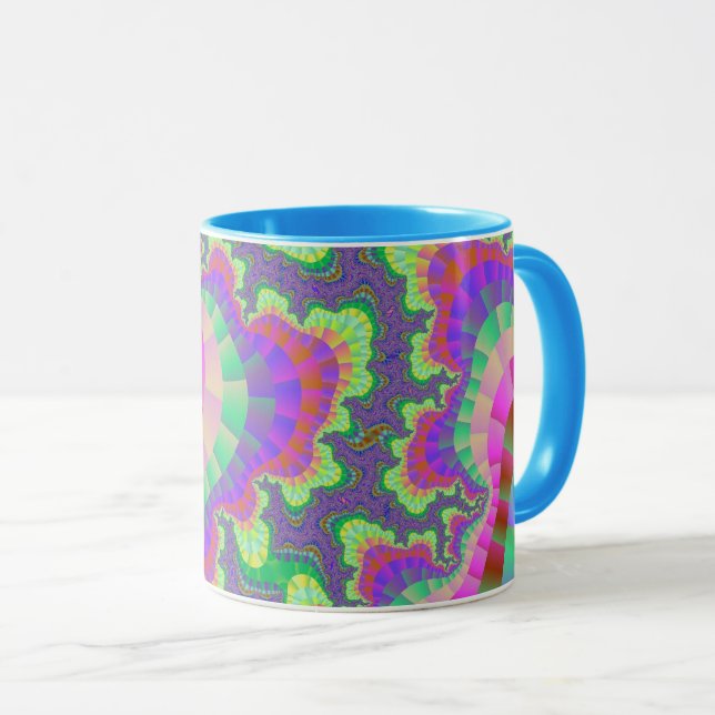 Caneca Lavanda Personalizada Rainbow Gear Coffee Mug (Frente Esquerda)