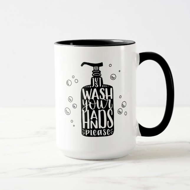 Caneca Lave Suas Mãos, Por Favor (Direita)