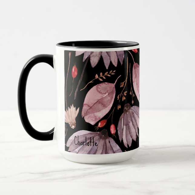 Caneca Lavender Lotus Flowers Mug (Esquerda)