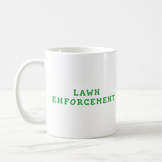 Caneca Lawn Enforcement Classic | Xícara Divertida (Esquerda)