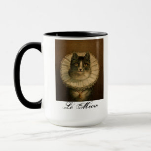 Caneca Le Meow" do gato do vintage de "