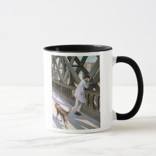 Caneca Le Pont de L'Europe: detalhe de um homem e de um a