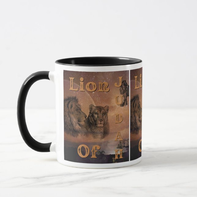 Caneca Leão de Judah Courage & Devotion To Gods Word (Esquerda)