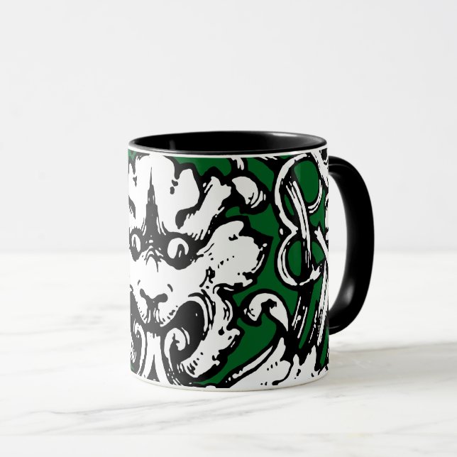 Caneca Leão Knotwork do Século 20 inicial (Frente Esquerda)
