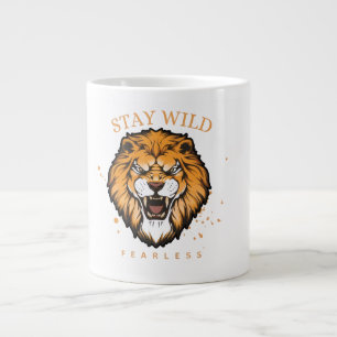 Caneca Leão Ousado Xícara de Café Animal Estétic