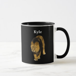 Caneca Leão Personalizado a Preto