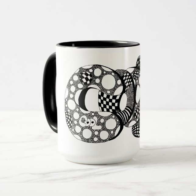 Caneca Legal, Bubble Letter Art, Boho, Hippie, Café Mug (Frente Esquerda)