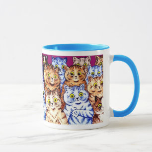 Caneca legal dos gatos por Louis Wain