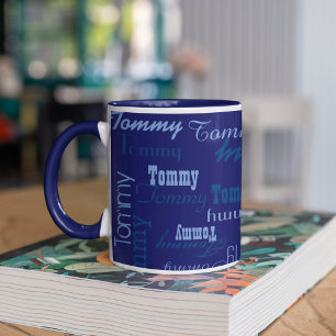 Caneca Legal e azul, Crie seu próprio padrão de nome
