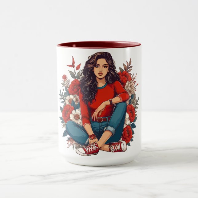 Caneca Legal Garota Retro (Centro)