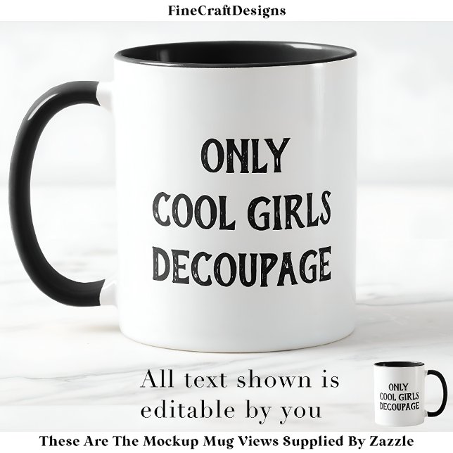 Caneca Legal Meninas Desligam Texto Personalizado BW02 Ar (Criador carregado)