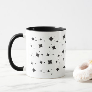 Caneca Legal moderno de estrelas negras aquarelas