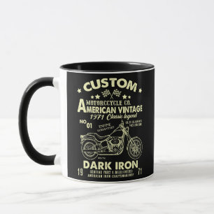 Caneca Legal Motorcycle Co 1971 Birthday American Vintage