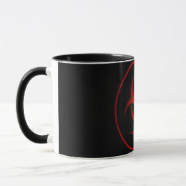 Caneca Legal símbolo de perigo químico vermelho e preto