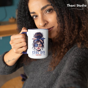 Caneca Legal Sis Vota Vintage Mensagem Cabelo Eleição