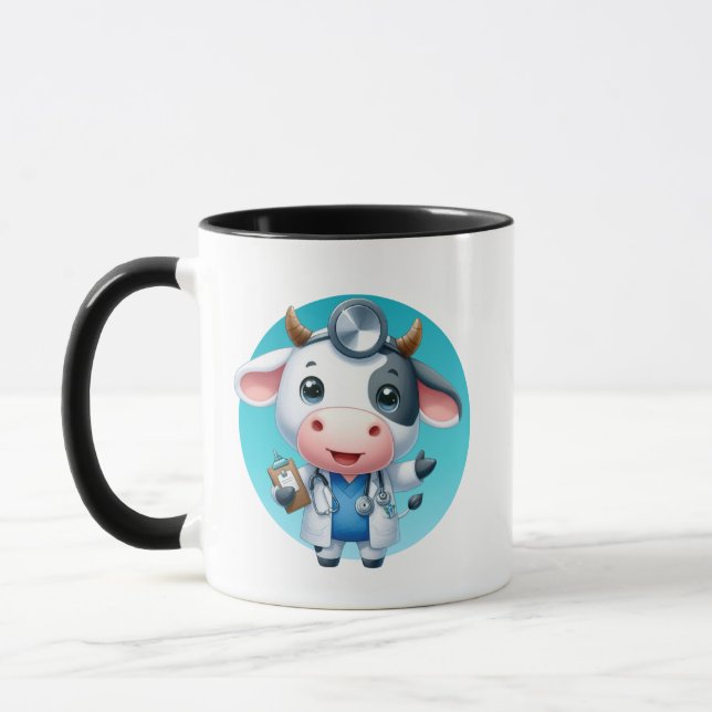 Caneca Legal vaca Doutor adicionar monograma (Esquerda)