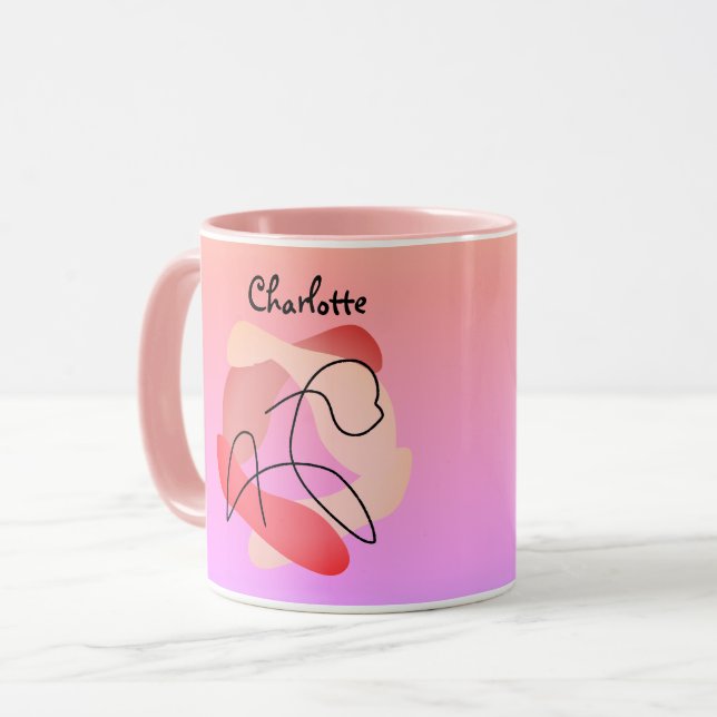 Caneca Legância personalizada e essência de um cavalo liv (Frente Esquerda)