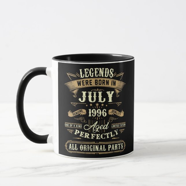 Caneca Legends Were Born In July 1996 26th Birthday 26 (Esquerda)