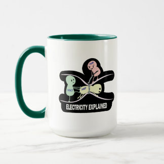 Caneca Lei de Ohm engraçada explicada para estudantes