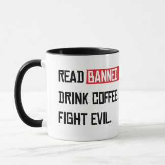 Caneca Leia Livros Banidos Bebem Café Mau