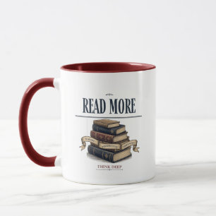 Caneca Leia Mais Camiseta Manga Longa Amante de Livros Pe