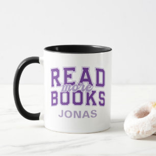 Caneca Leia Mais Livros Purple Varsity Leitores Livresco