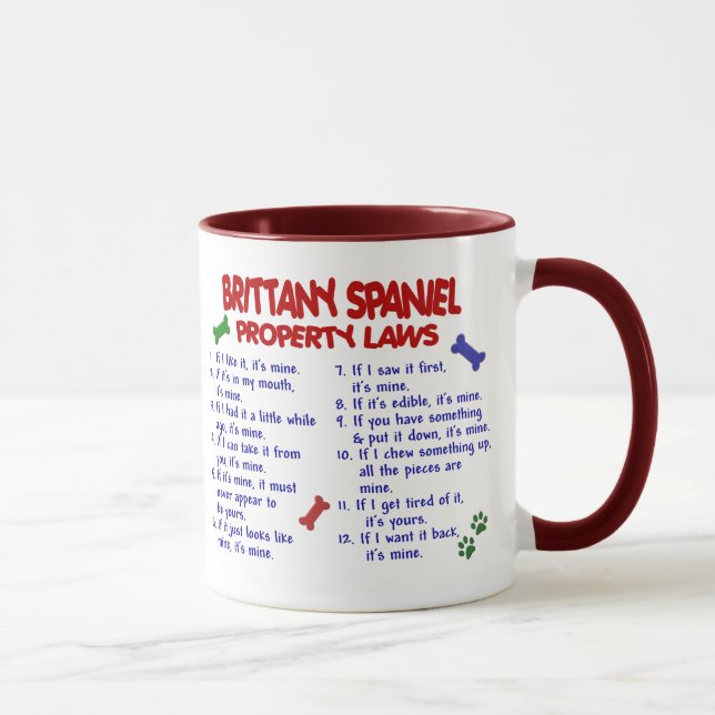 Caneca Leis 2 da propriedade do SPANIEL de BRITTANY (Direita)