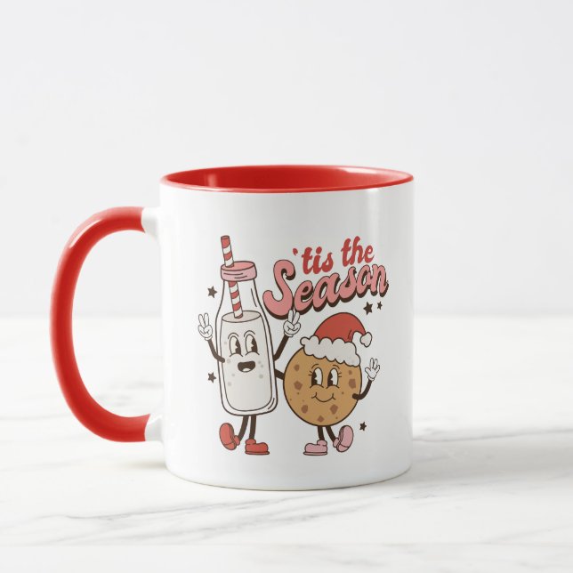 Caneca Leite Engraçado e Bolachas de Natal (Esquerda)