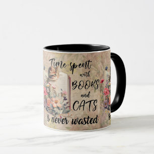 Caneca Leitura de Livros Gatos Gatos Bons Animal