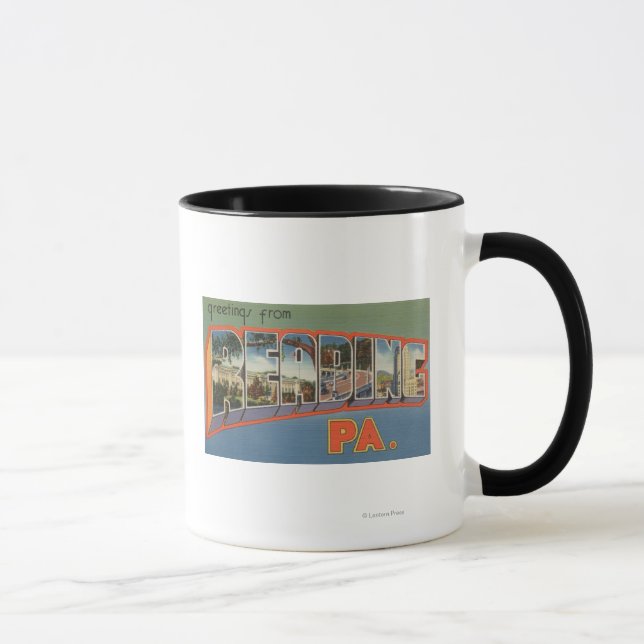 Caneca Leitura, Pensilvânia - Cenas com Letras Grandes (Direita)