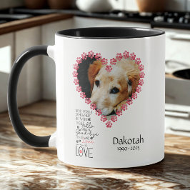 Caneca Lembrança de simpatia pela perda de animal de esti
