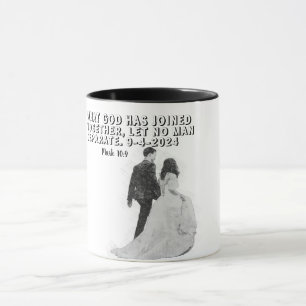 Caneca Lembrança Personalizada da Noiva com Versículo da 