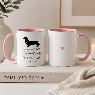 Caneca Lembrança Personalizada de Perda de Cachorro Mem