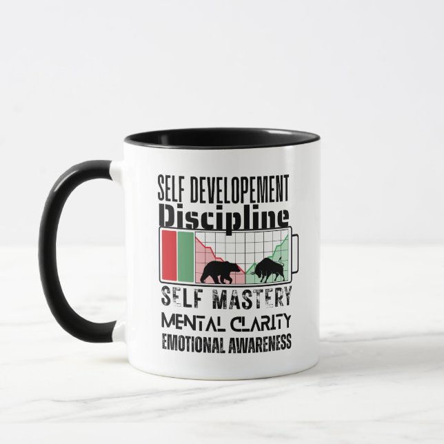 Caneca Lembrete e motivação | Mentalidade Forex | Mármore (Esquerda)