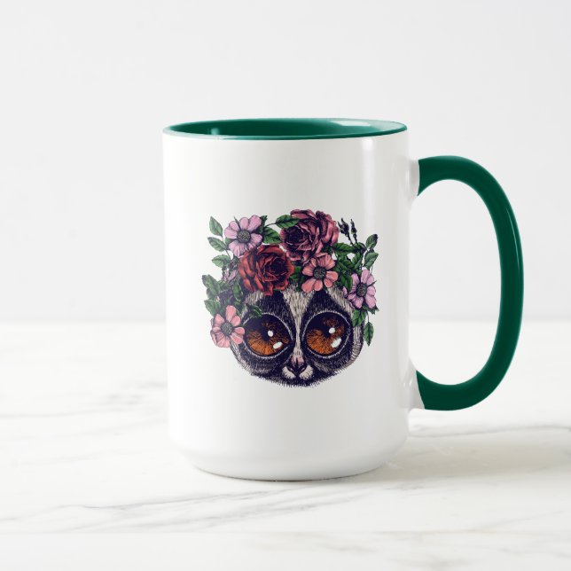 Caneca Lemur floral doce (Direita)
