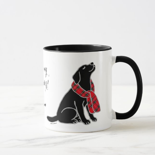 Caneca Lenço preto 2 do Tartan de Labrador (Direita)