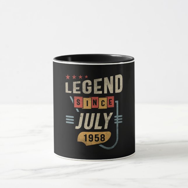 Caneca Lenda De 65 Anos Desde Julho De 1958 65º Aniversár (Centro)