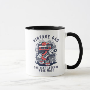 Caneca Lenda do Papai Vintage Personalizado Ano Fita Cass
