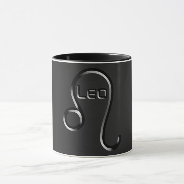 Caneca LEO, Design abstrato do Sinal Zodíaco, (Centro)