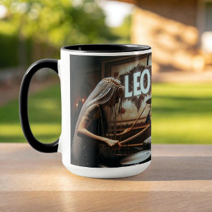 Caneca Leo Zodiac Musical Drums
